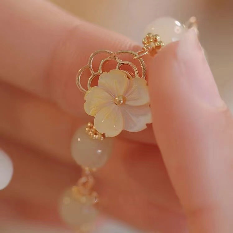 Jade Flower Bracelet