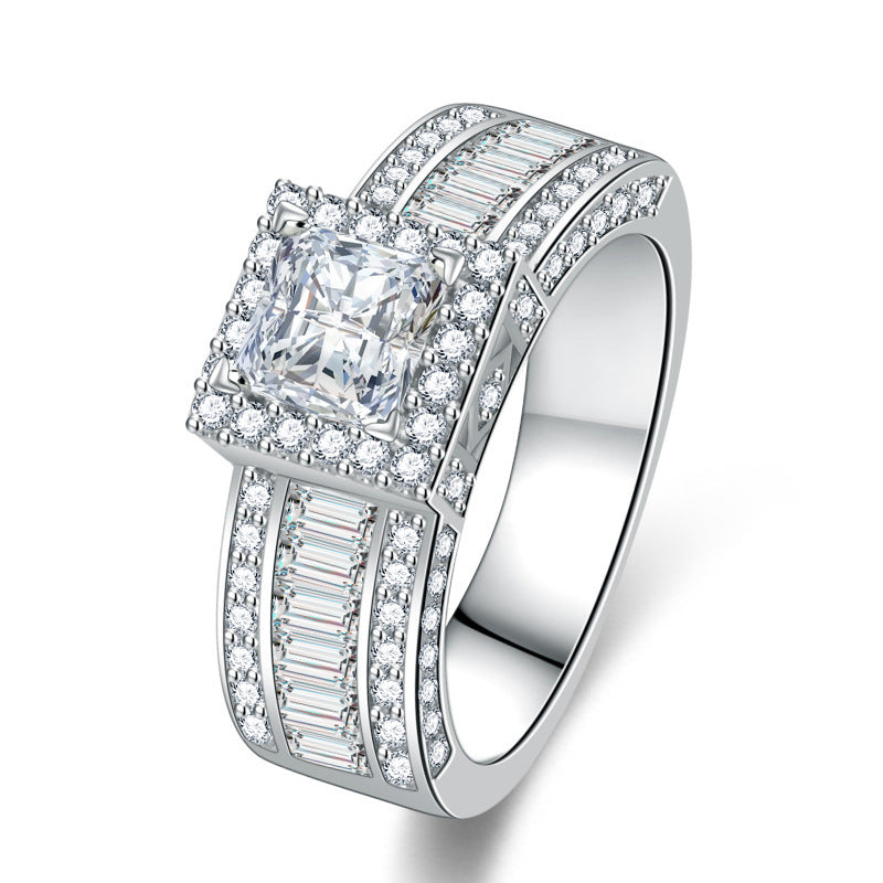 Rhinestone Square Ring