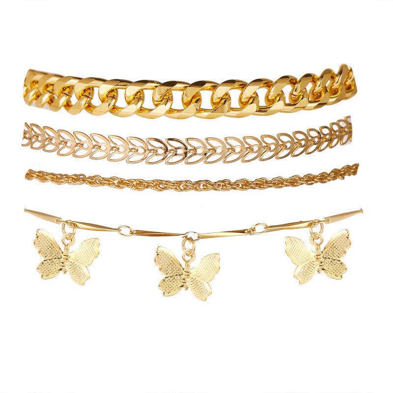 Butterfly Anklet/Bracelet Set