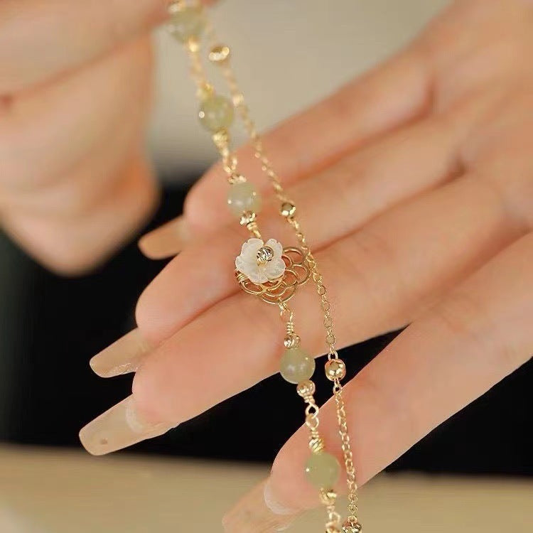Jade Flower Bracelet