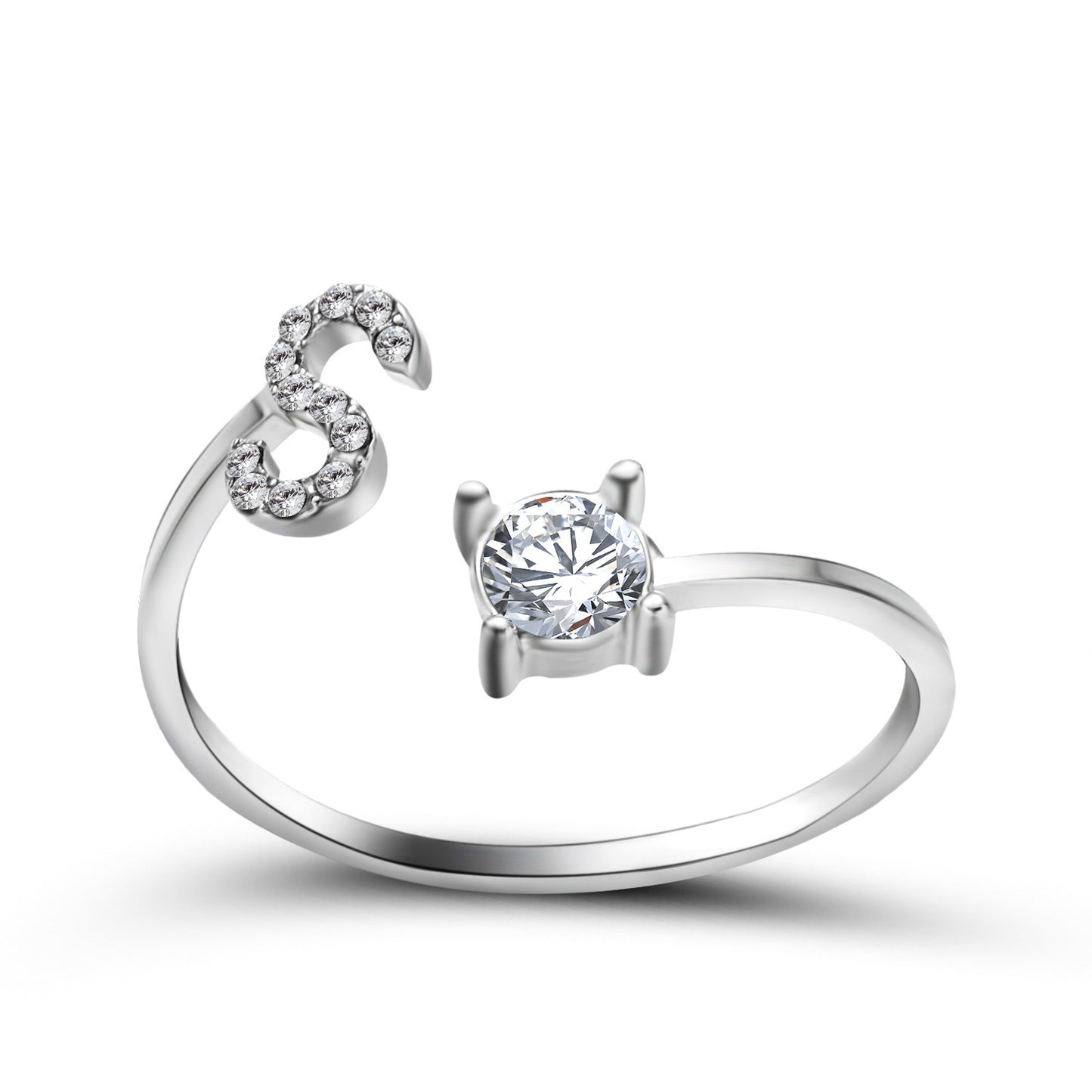 Women's Gold Letter Initial Ring