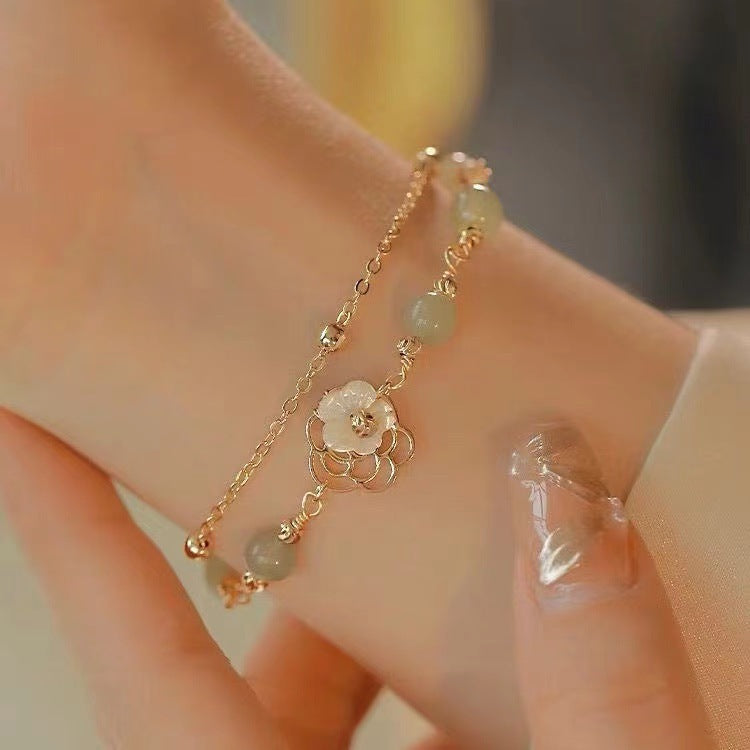 Jade Flower Bracelet