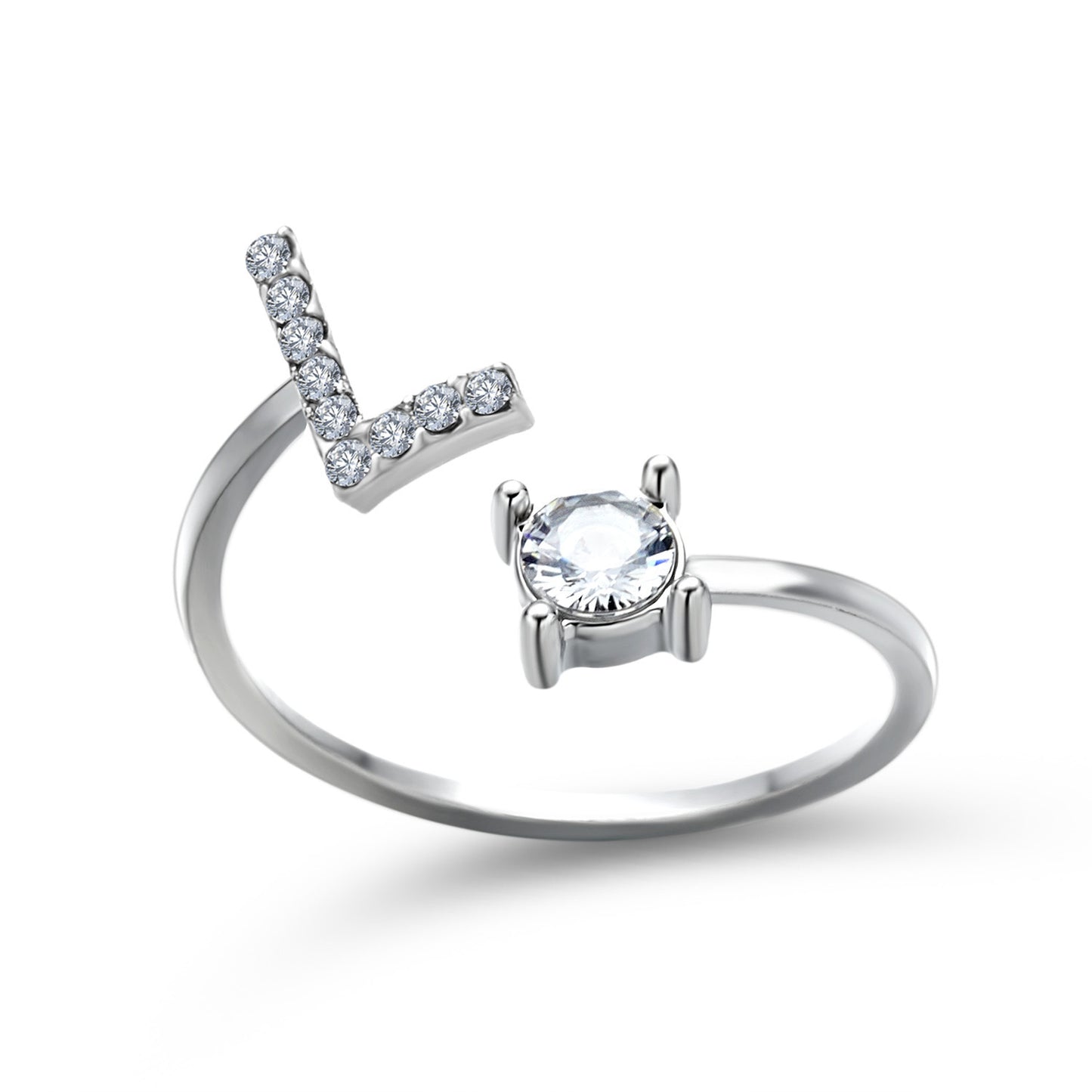 Women's Gold Letter Initial Ring