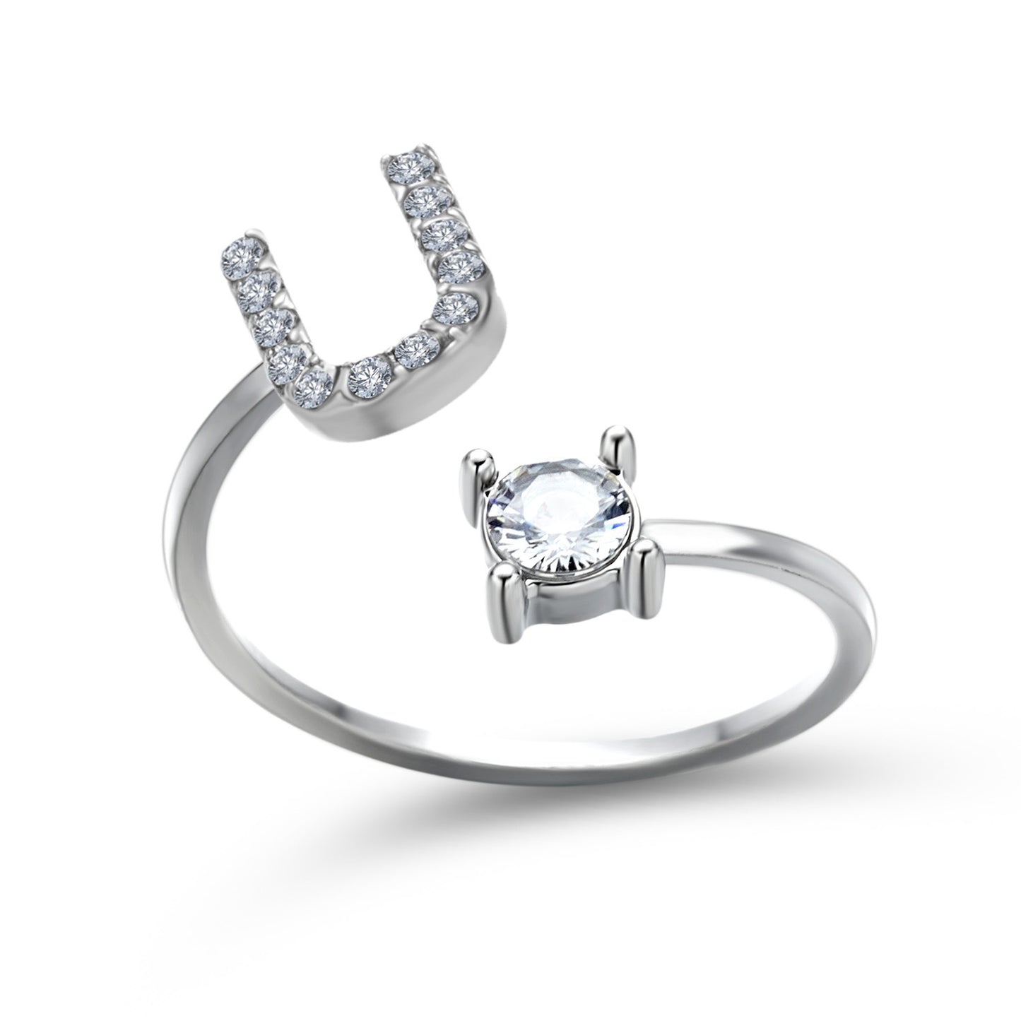 Women's Gold Letter Initial Ring