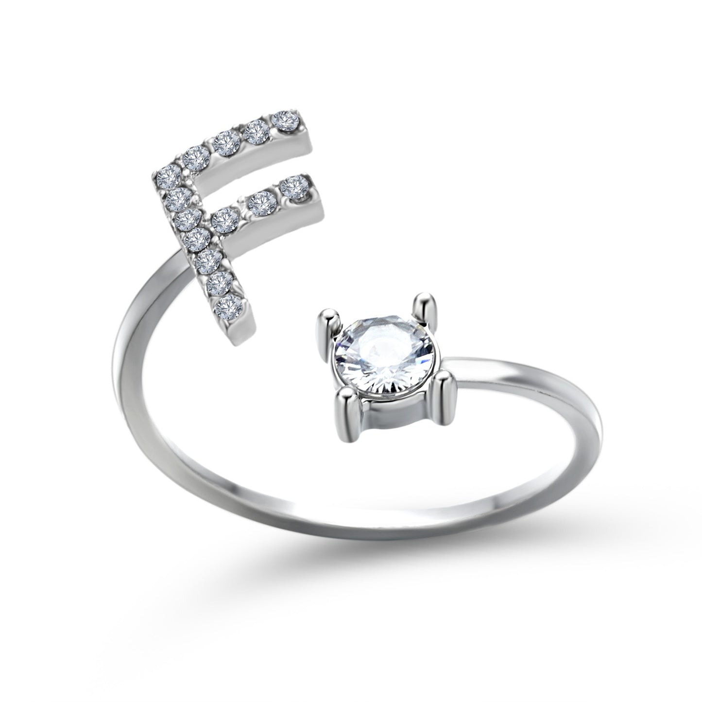 Women's Gold Letter Initial Ring