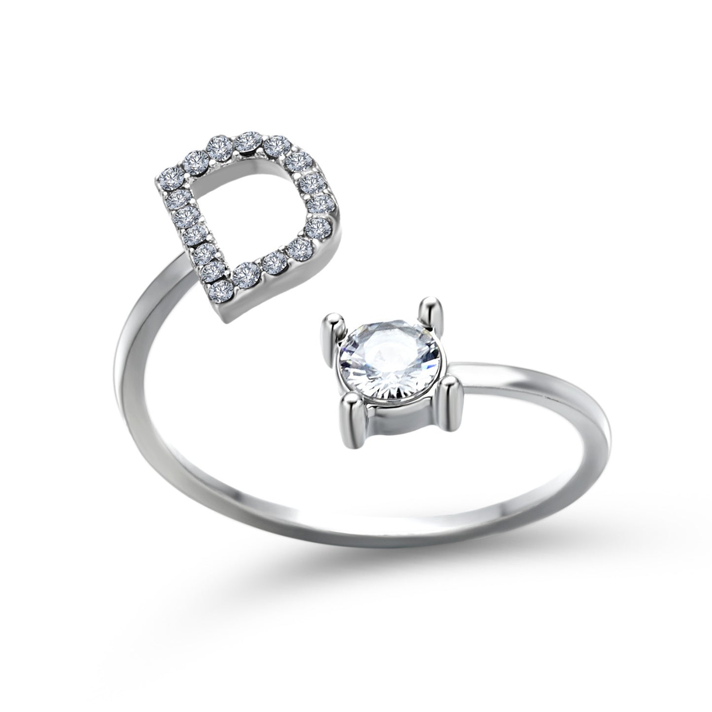 Women's Gold Letter Initial Ring