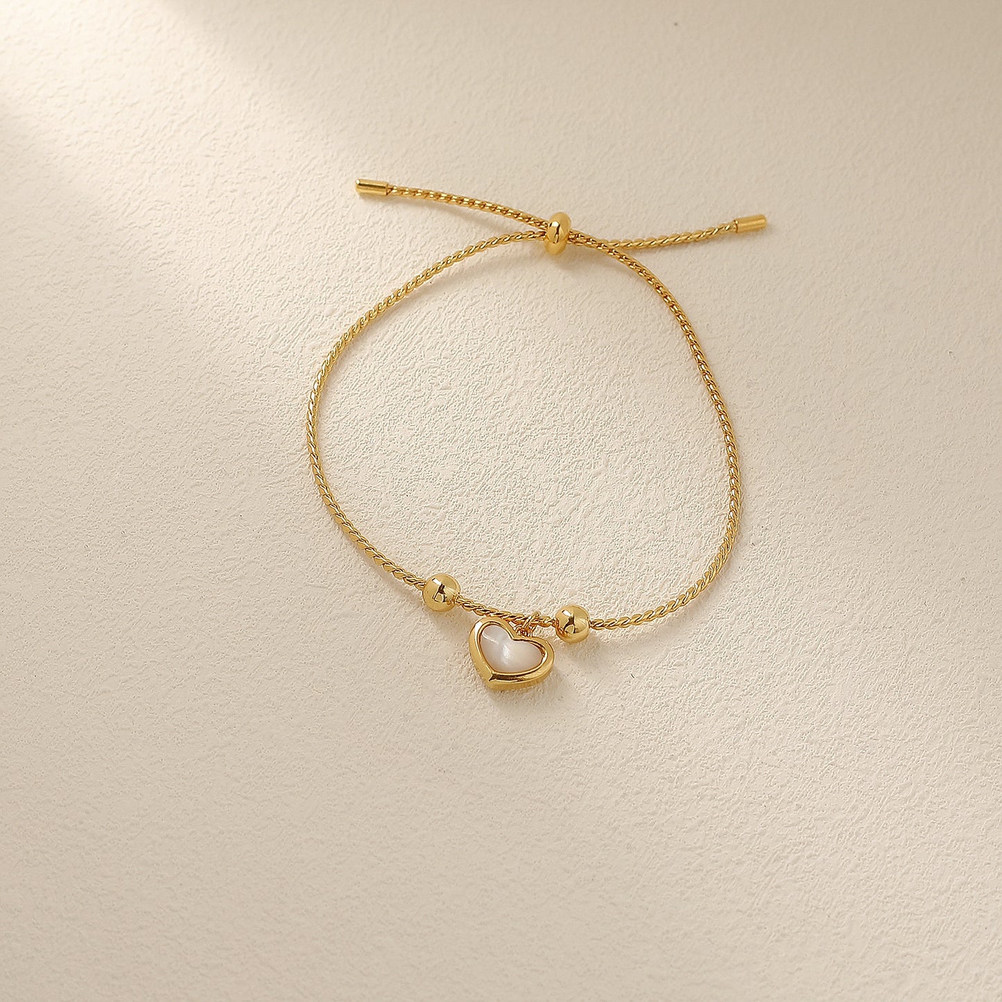 Shell Peach Heart Love Bracelet