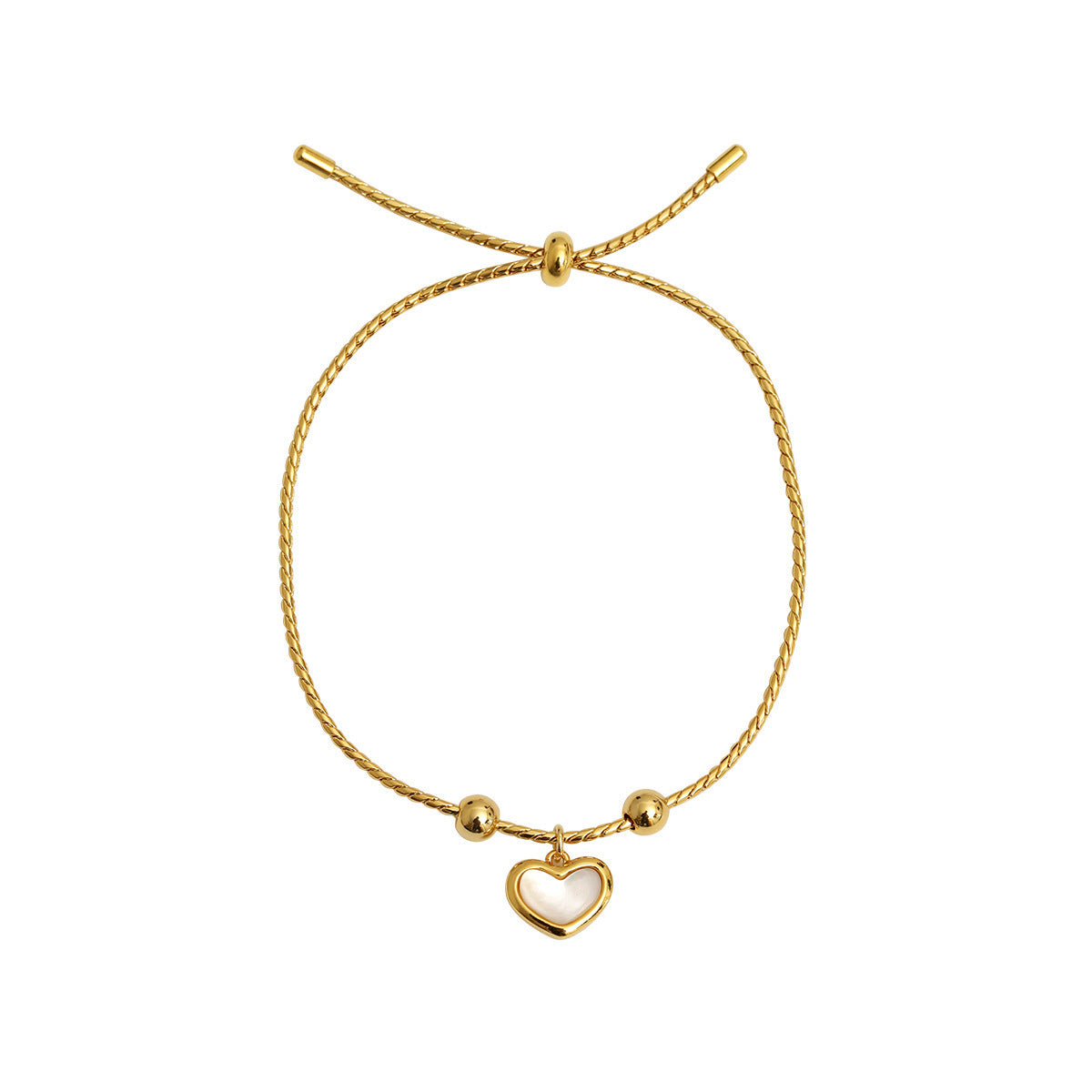 Shell Peach Heart Love Bracelet