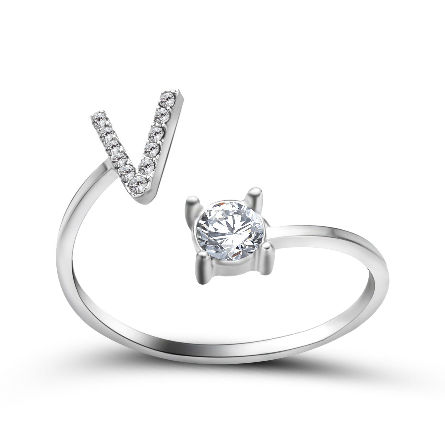 Women's Gold Letter Initial Ring
