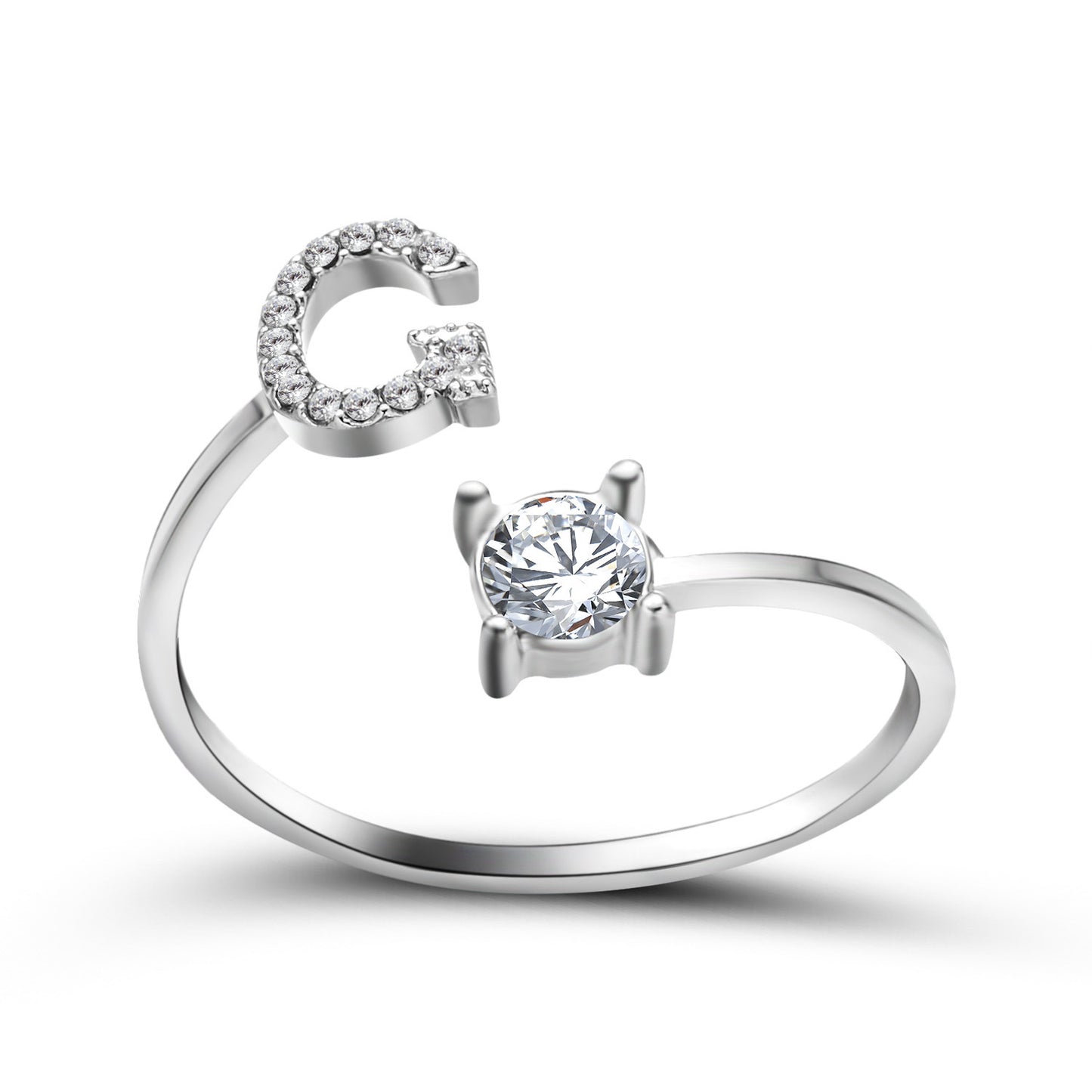 Women's Gold Letter Initial Ring