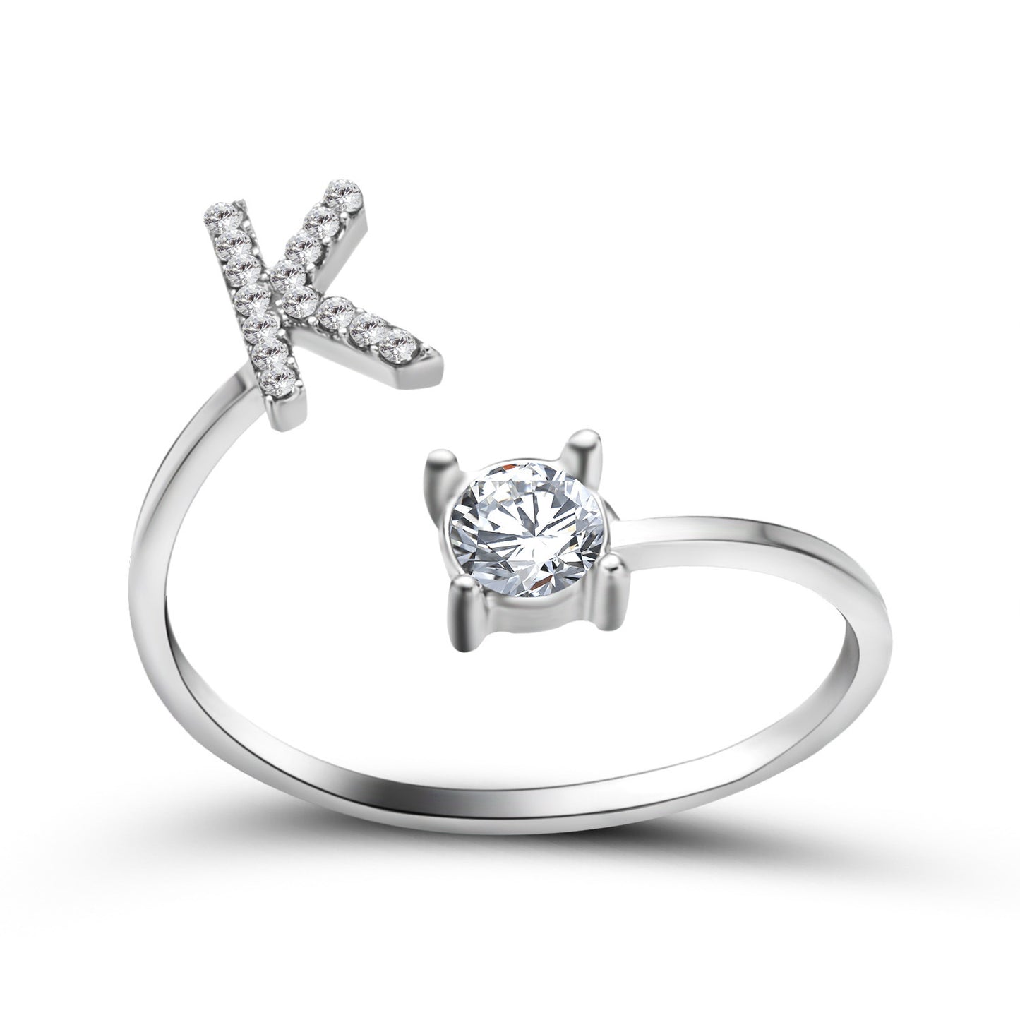 Women's Gold Letter Initial Ring