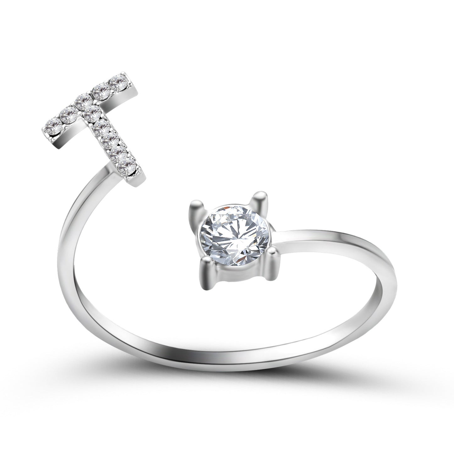 Women's Gold Letter Initial Ring