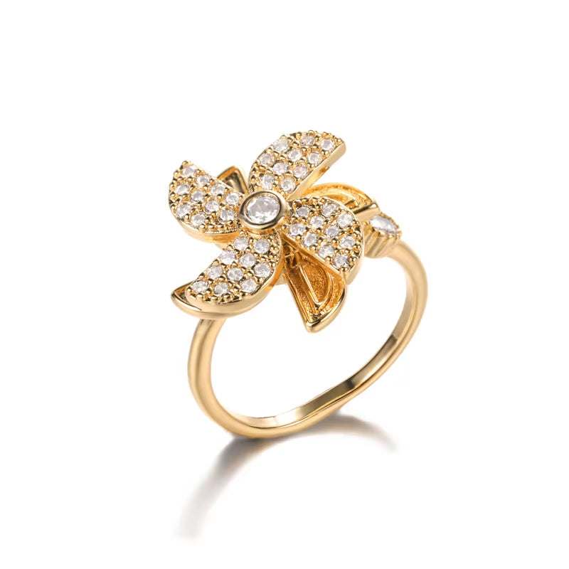 Kourtneys Lucky 4 Leaf Clover Anxiety Ring
