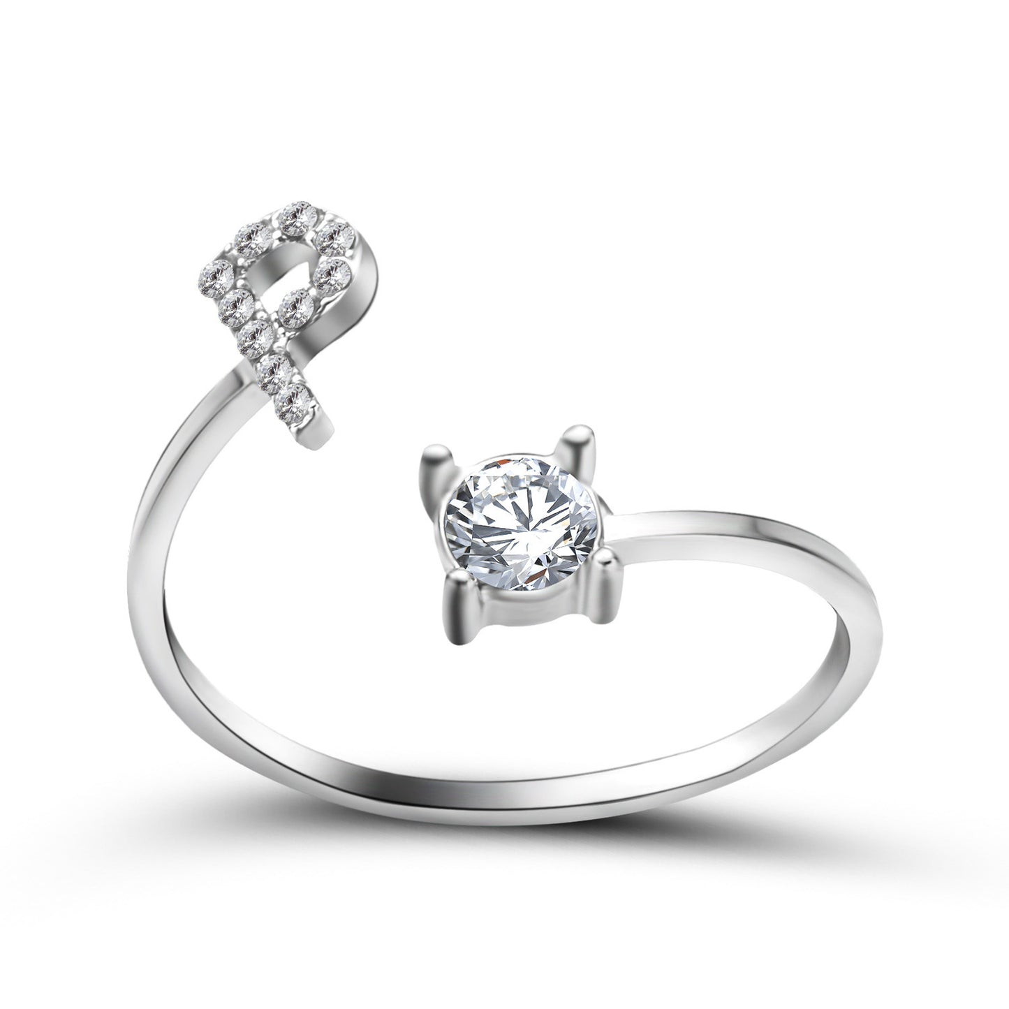 Women's Gold Letter Initial Ring