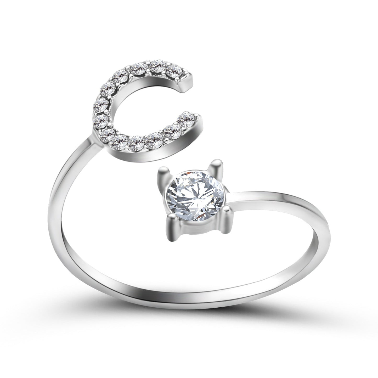 Women's Gold Letter Initial Ring