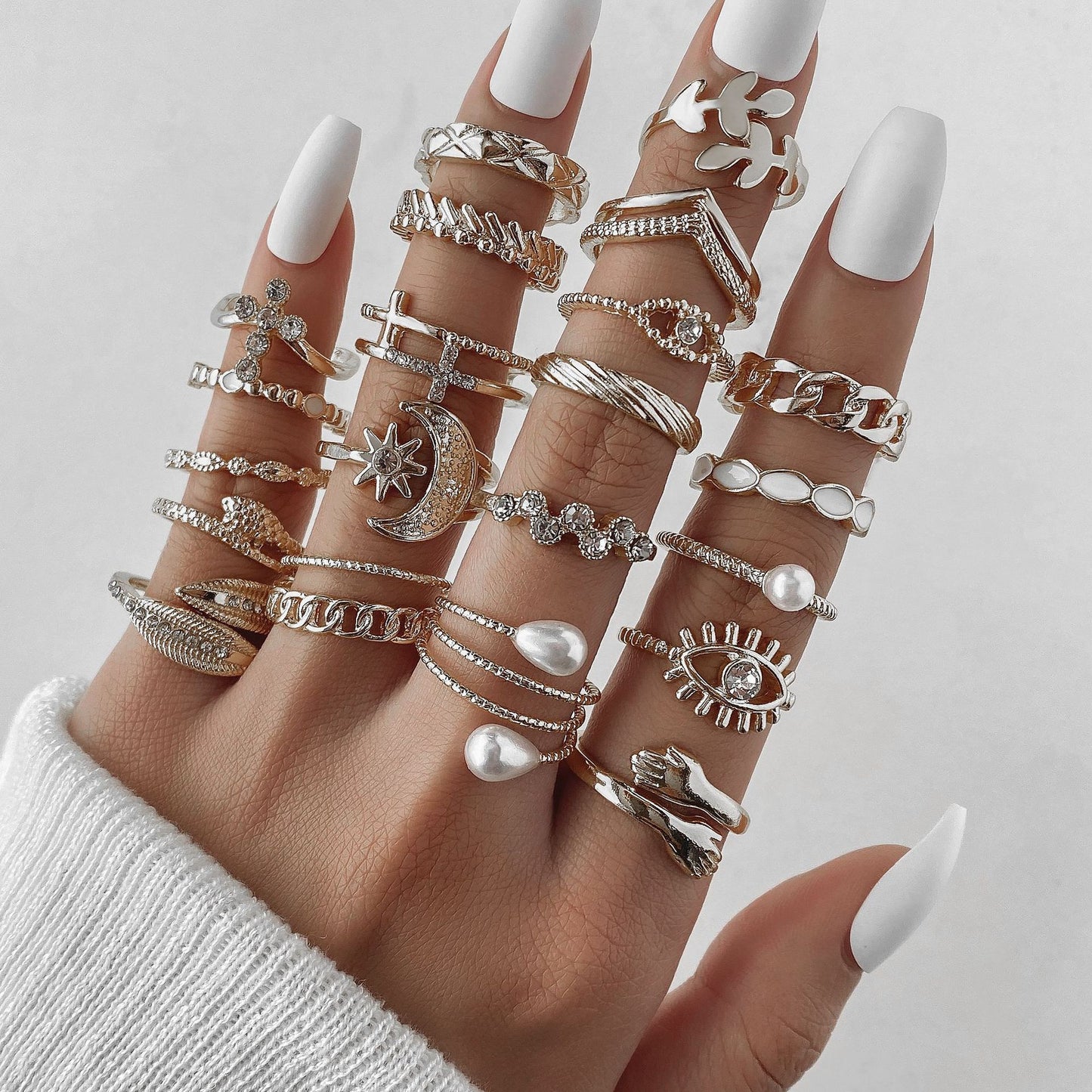 Gold 23 Piece Ring Set