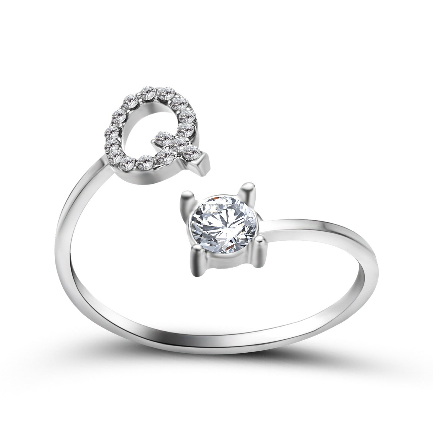 Women's Gold Letter Initial Ring