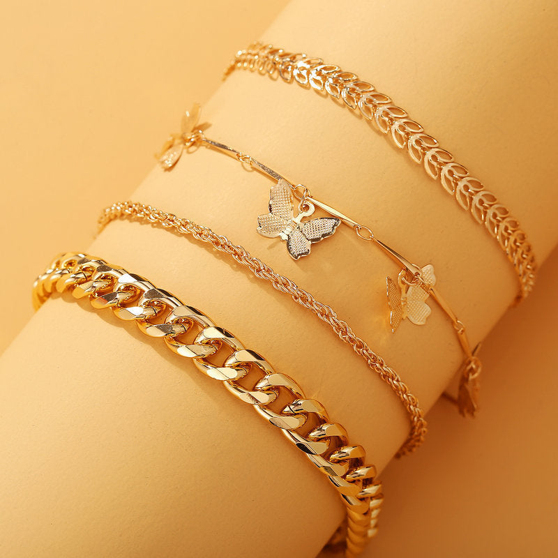 Butterfly Anklet/Bracelet Set