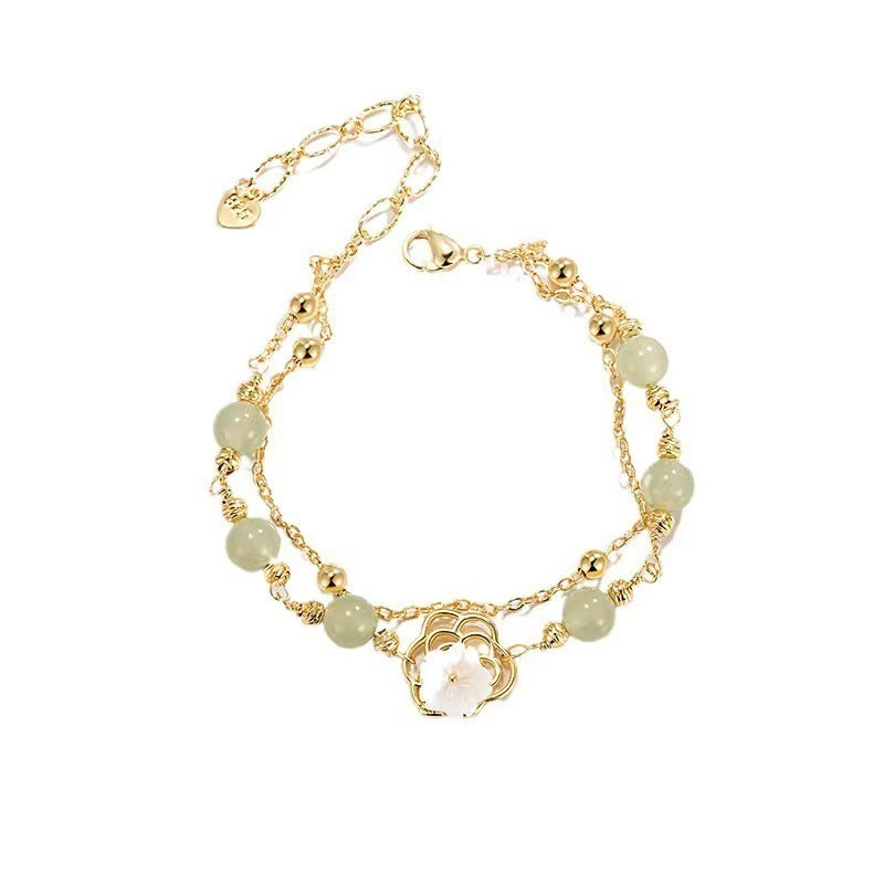 Jade Flower Bracelet