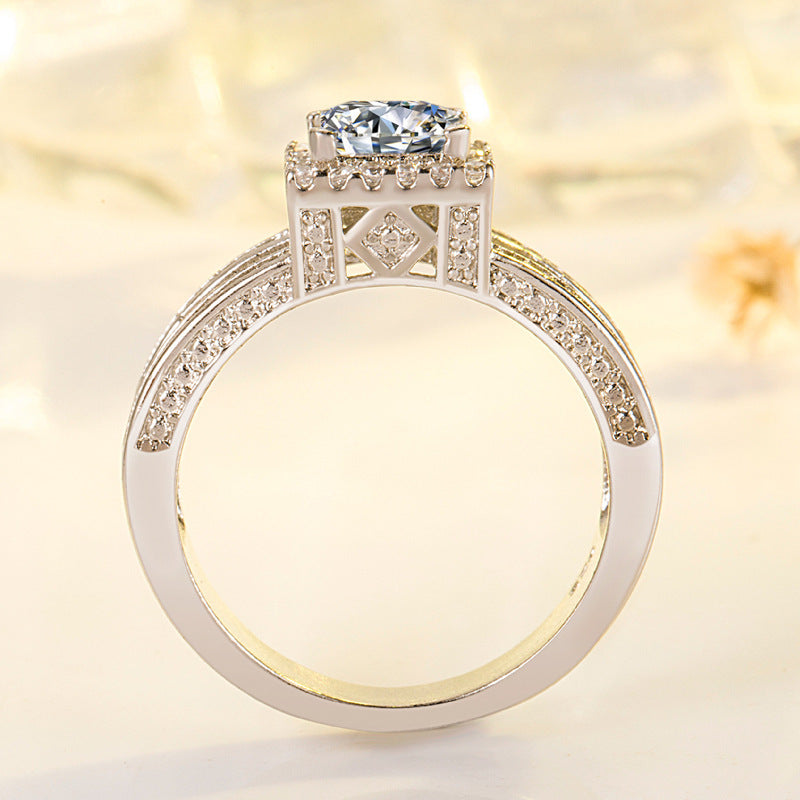 Rhinestone Square Ring