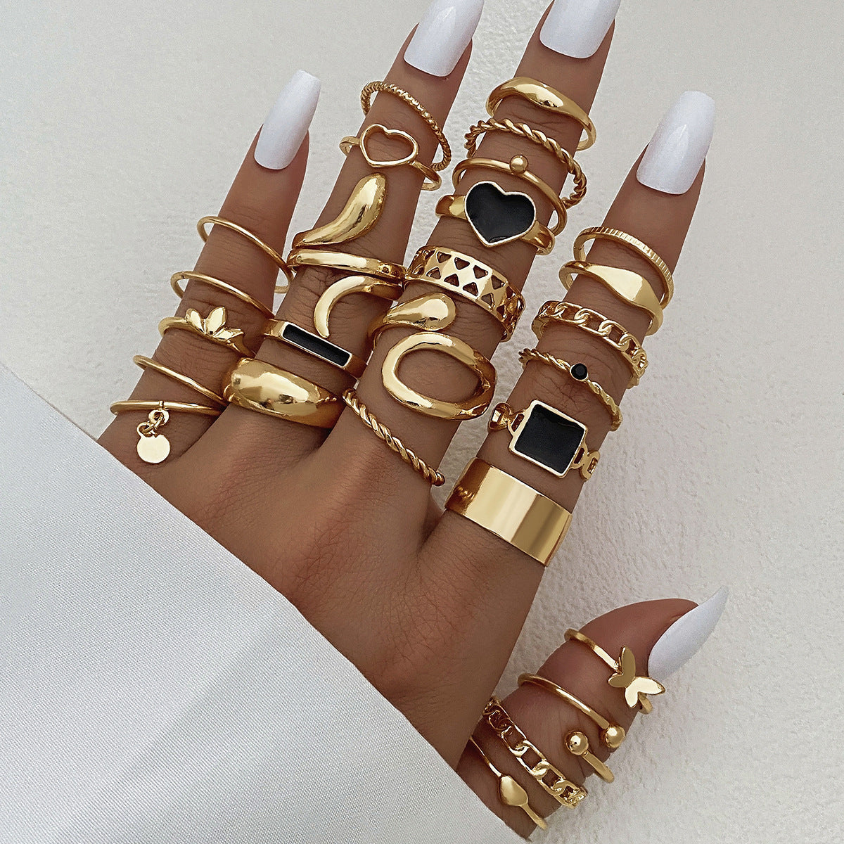 Gold 23 Piece Ring Set