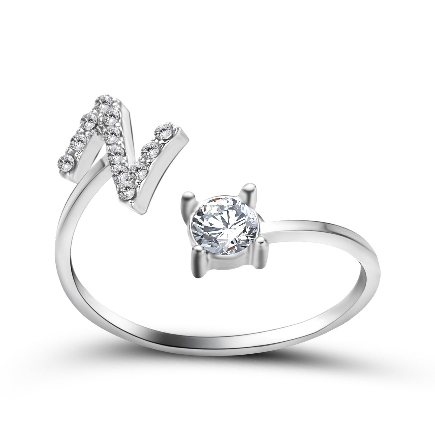 Women's Gold Letter Initial Ring