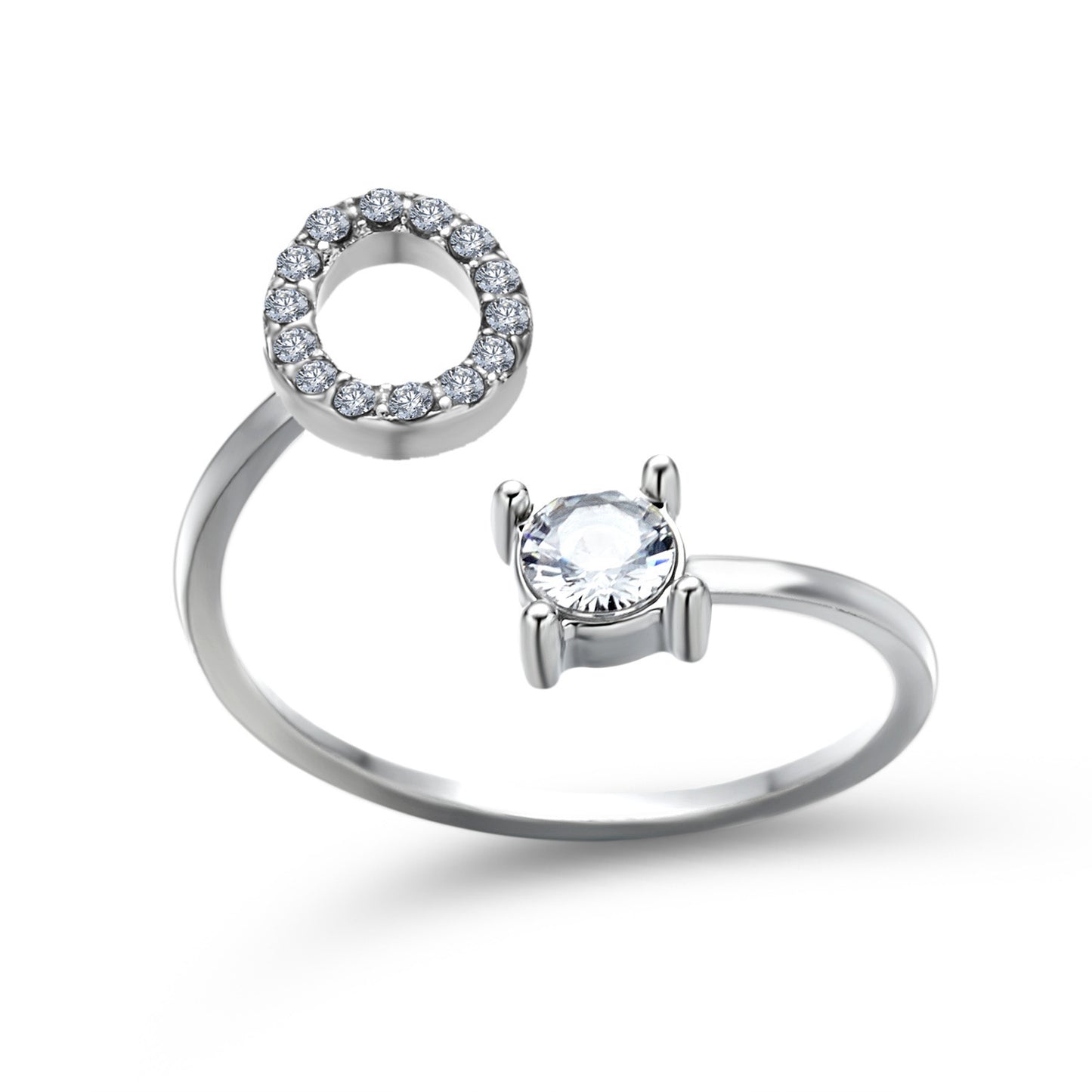 Women's Gold Letter Initial Ring