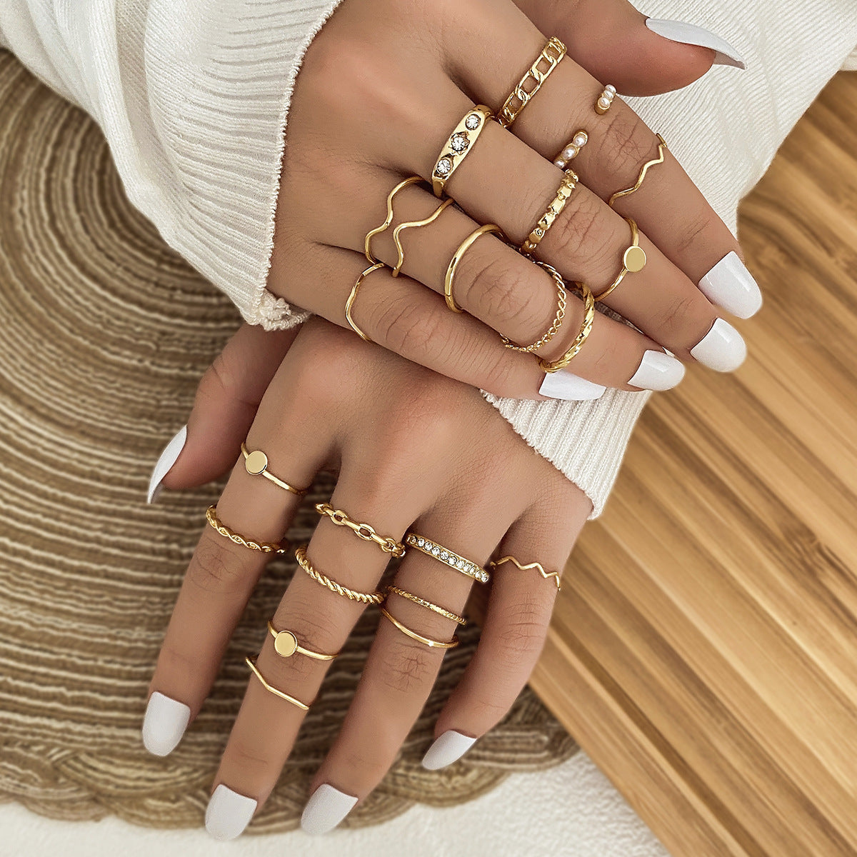 Gold 23 Piece Ring Set