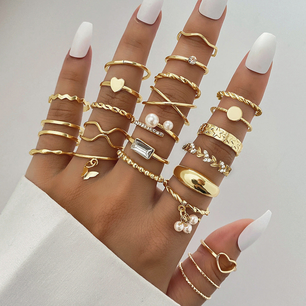 Gold 23 Piece Ring Set