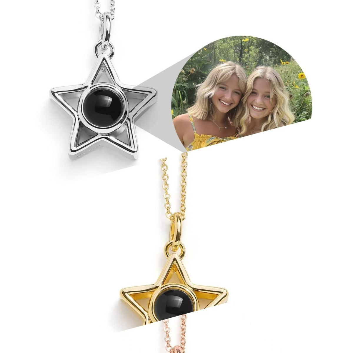 Pentagram Projection Pendant Necklace