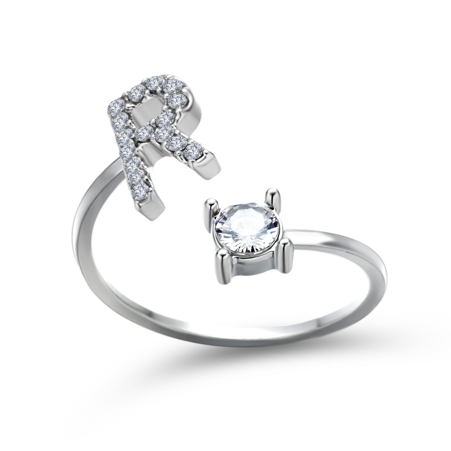 Women's Gold Letter Initial Ring