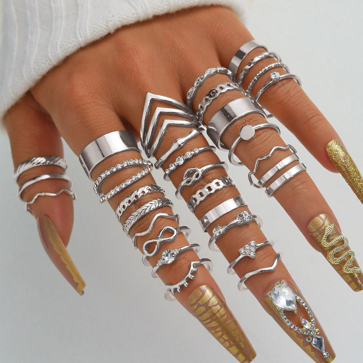 Gold 23 Piece Ring Set