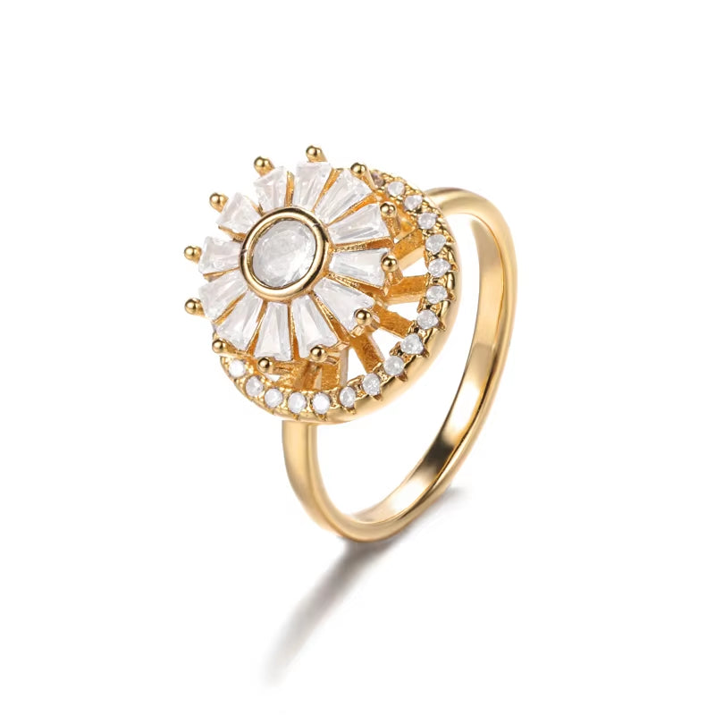 Kourtneys Lucky 4 Leaf Clover Anxiety Ring
