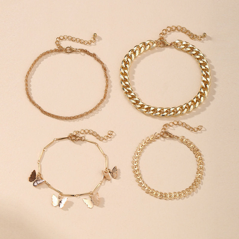 Butterfly Anklet/Bracelet Set