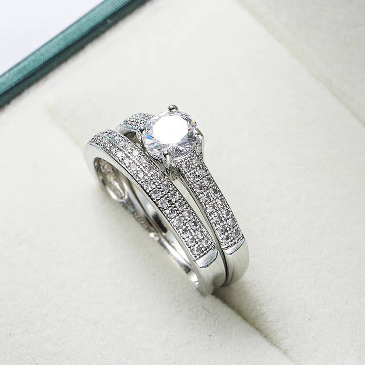 Full-Diamond Stacked Ring