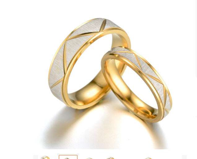 Gold and White Ring