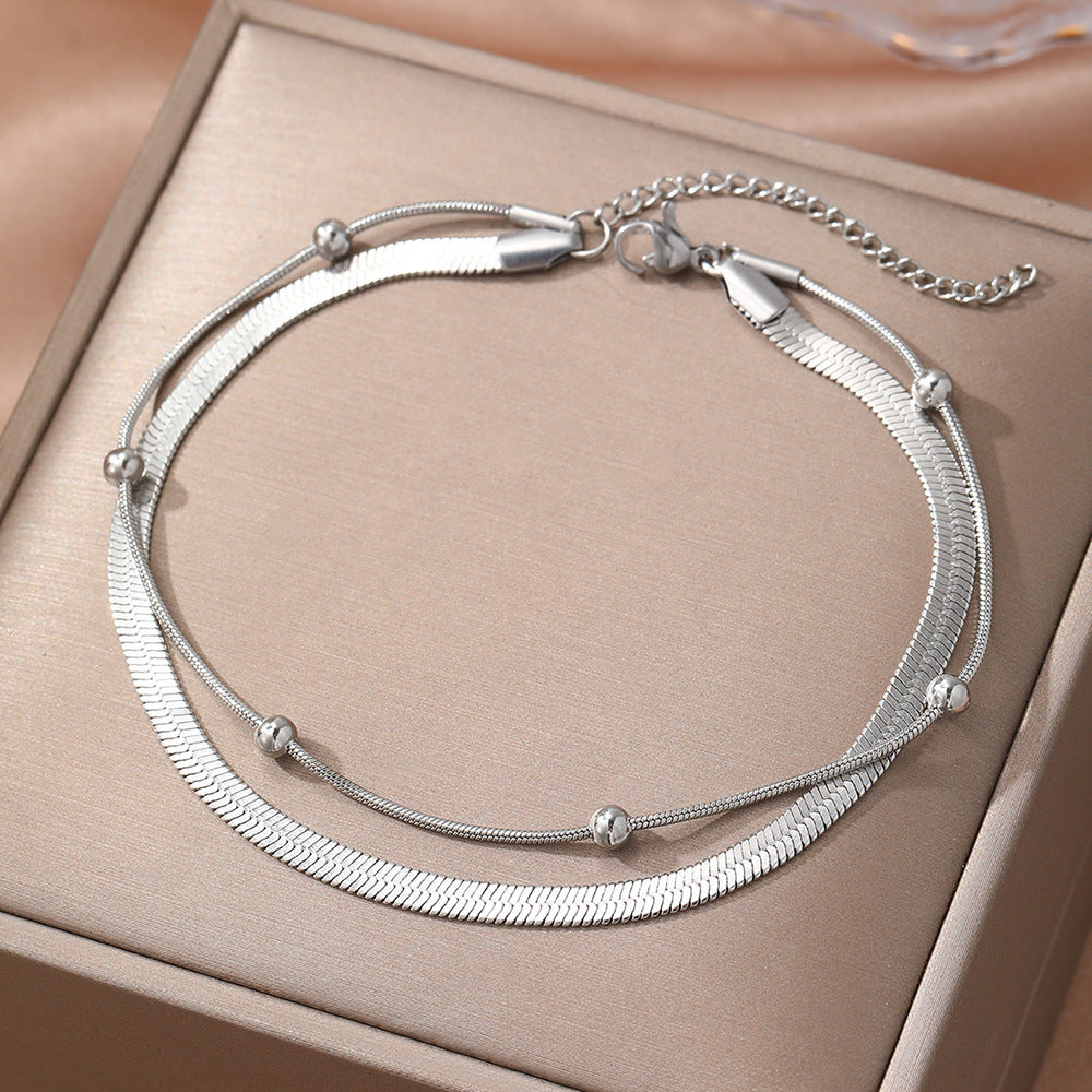 Double Layer Snake Bone Anklet