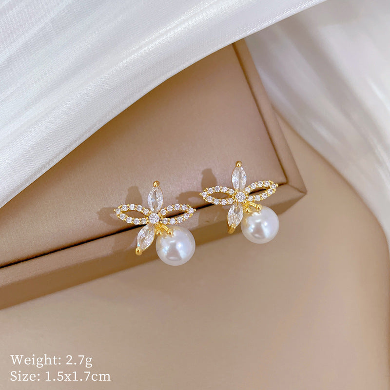 Granny Pearls Diamond Earring/Necklace