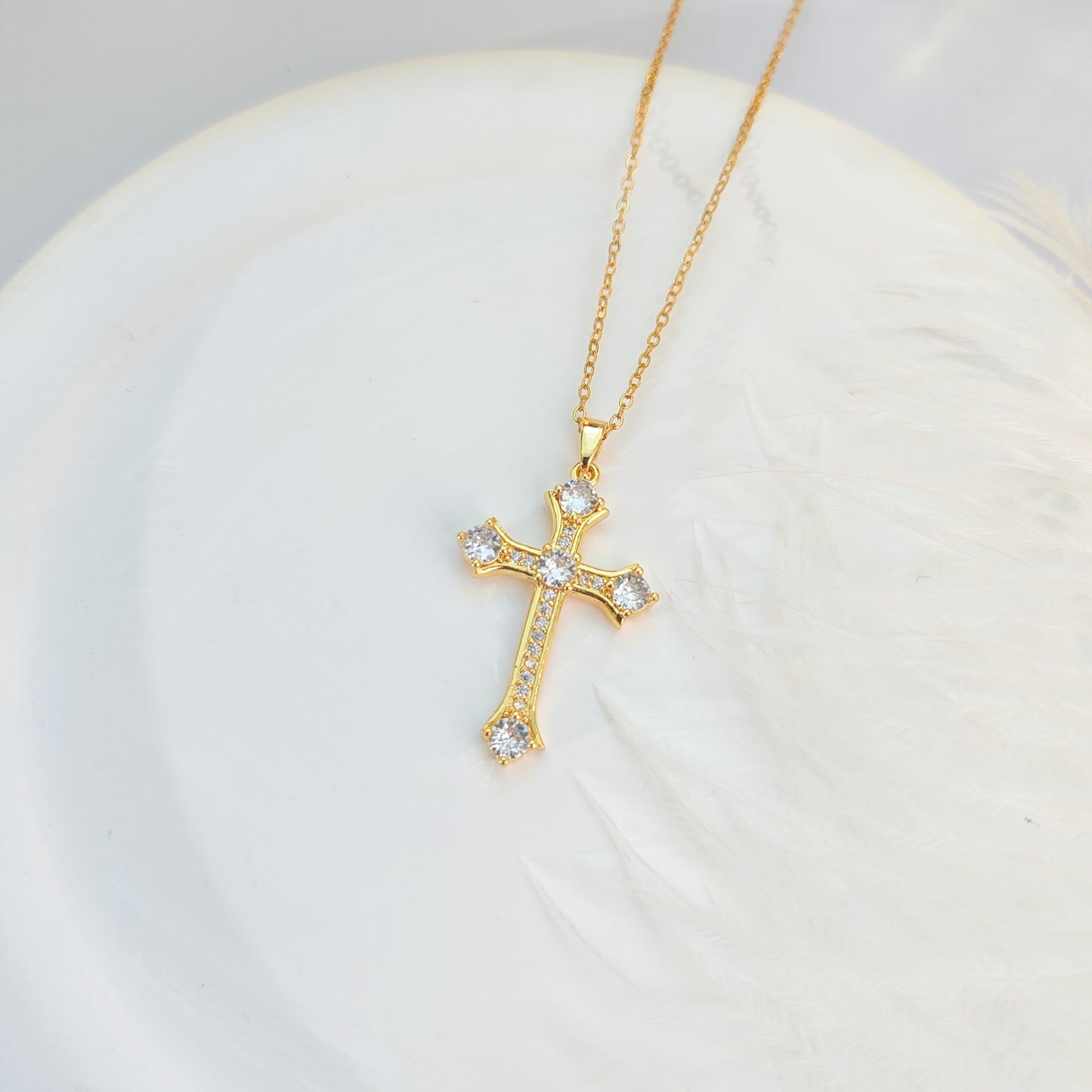 Diamond Gold Cross Necklace