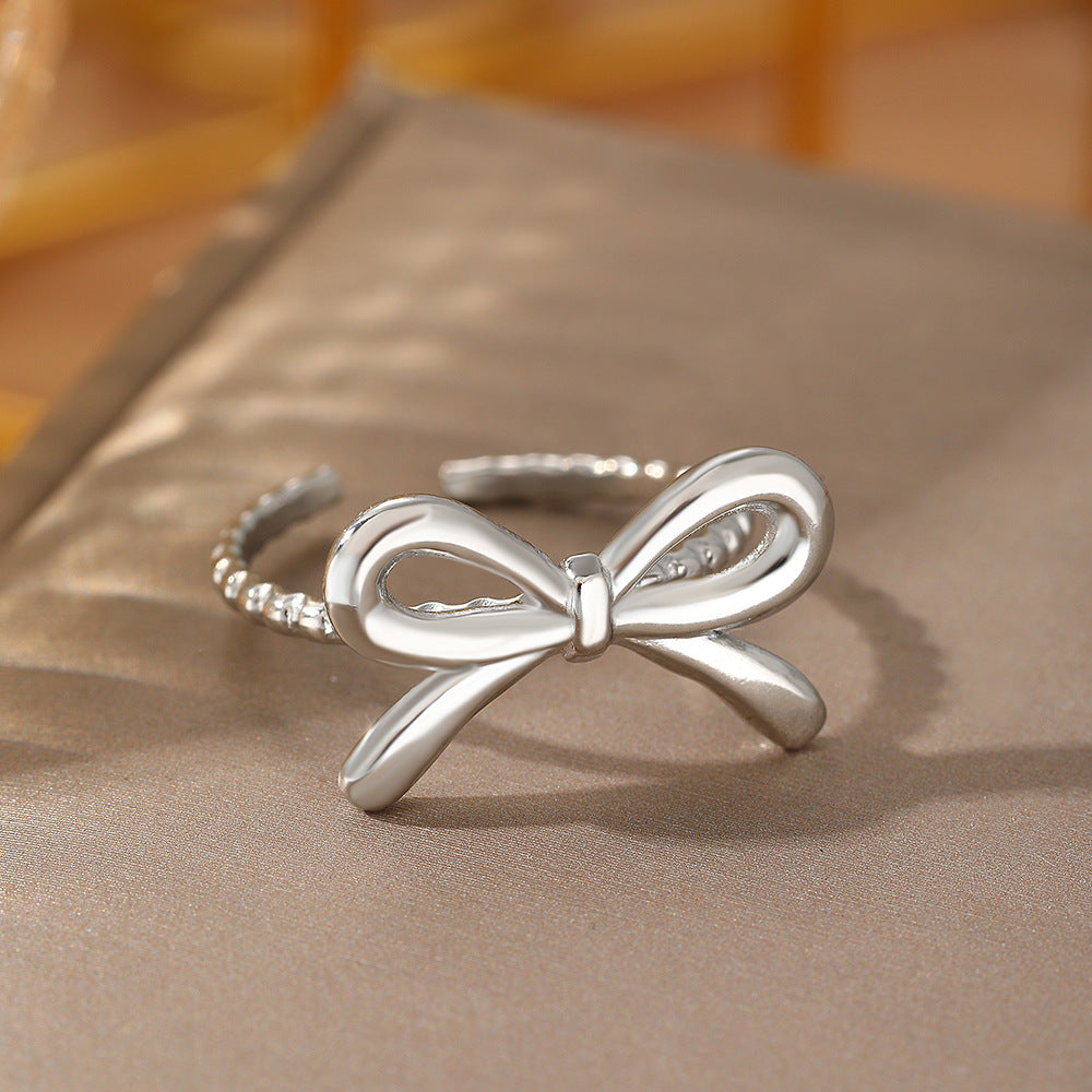 Bowknot Gold and Sliver Rings