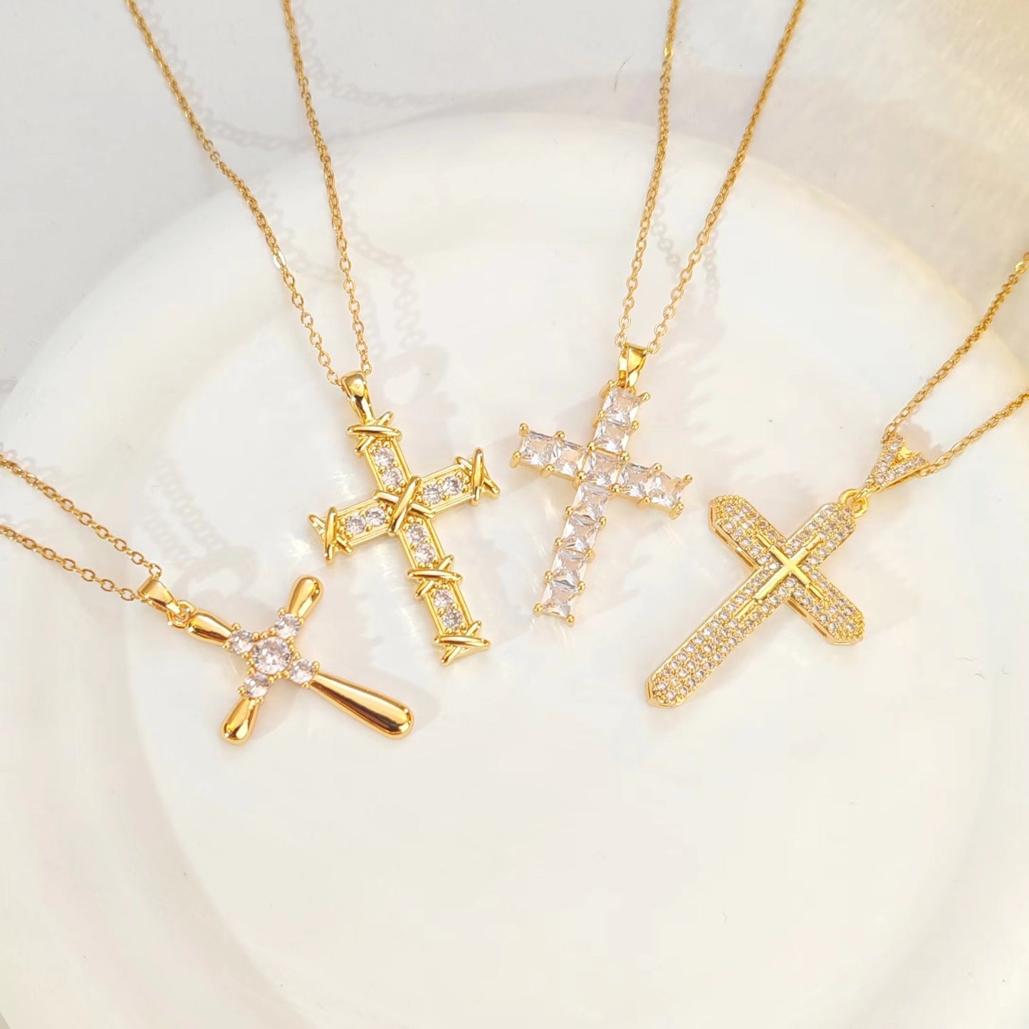 Diamond Gold Cross Necklace