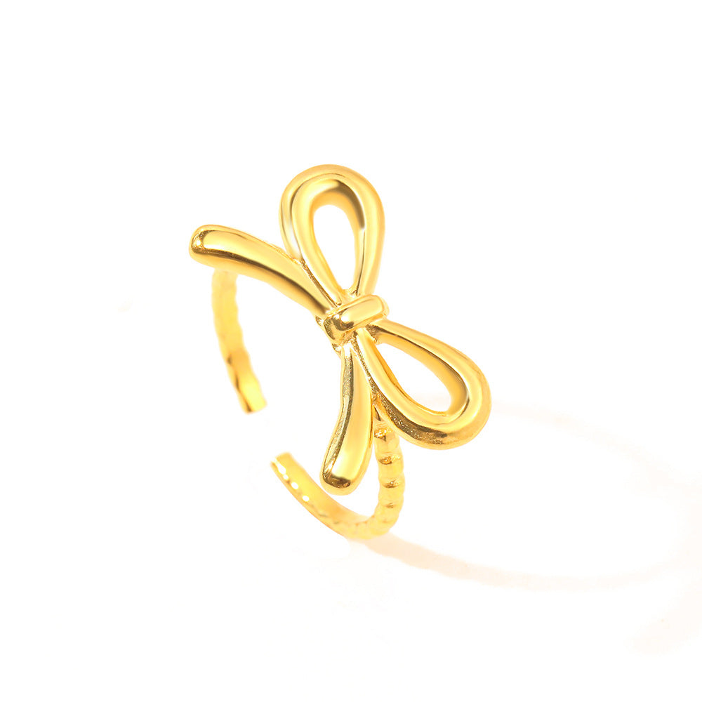 Bowknot Gold and Sliver Rings