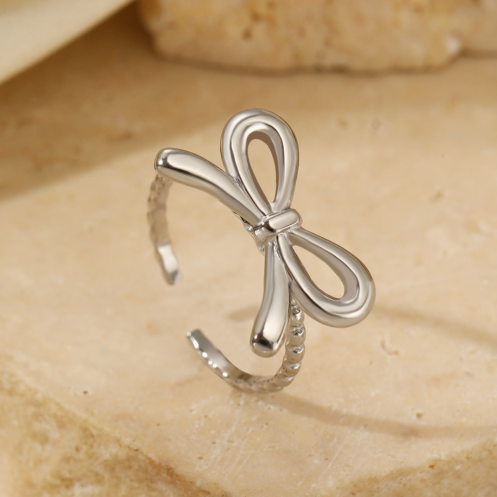 Bowknot Gold and Sliver Rings