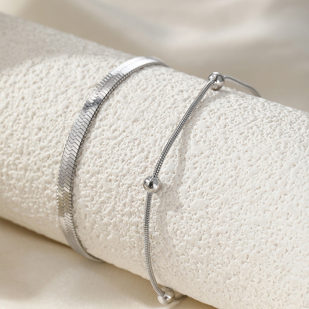 Double Layer Snake Bone Anklet