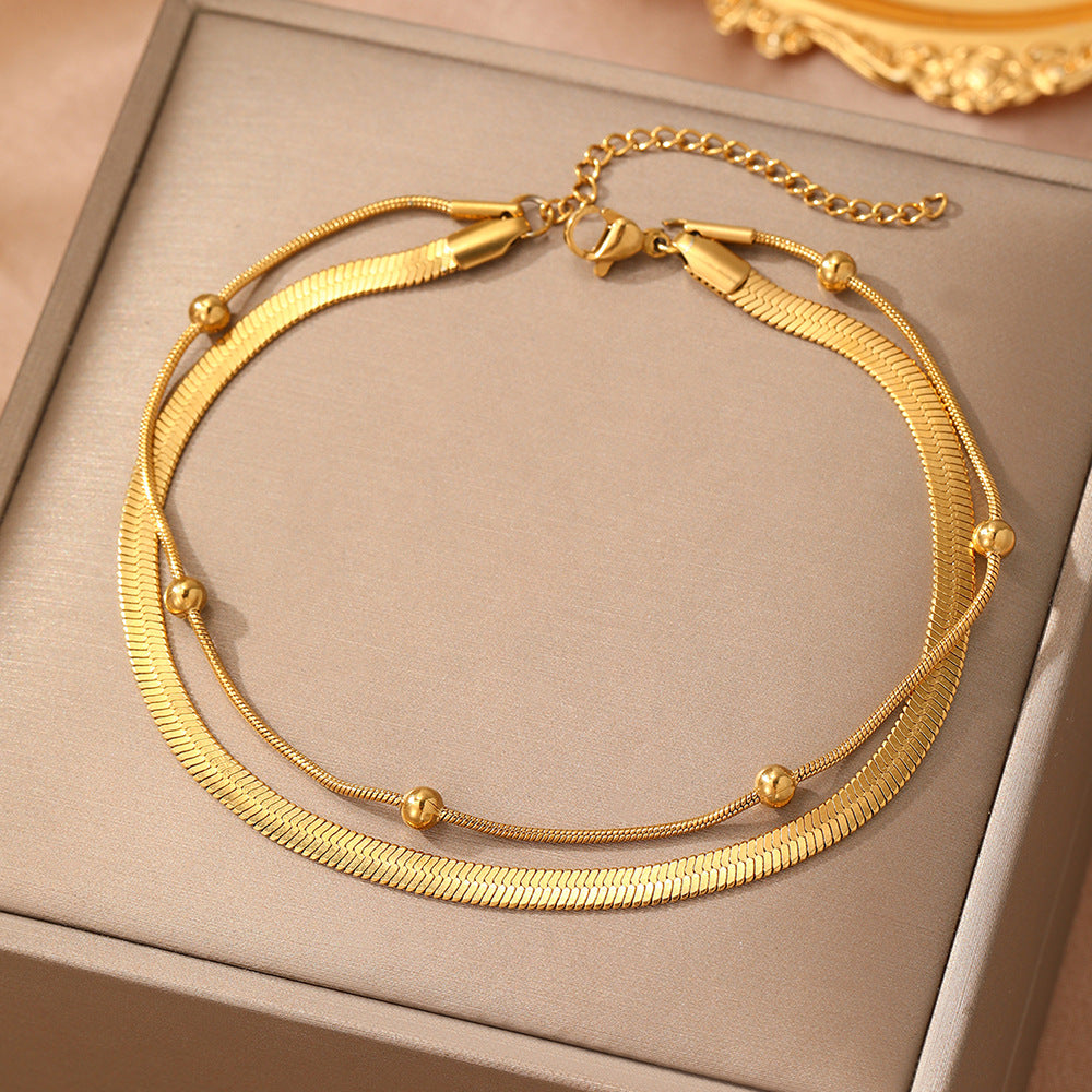 Double Layer Snake Bone Anklet
