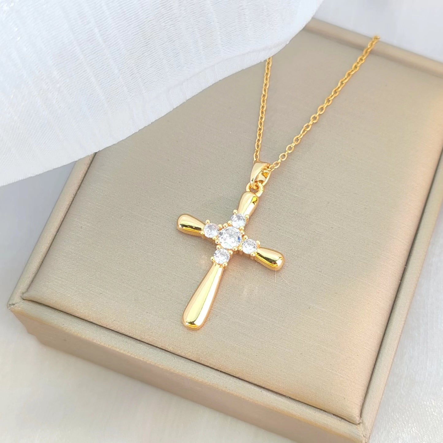 Diamond Gold Cross Necklace