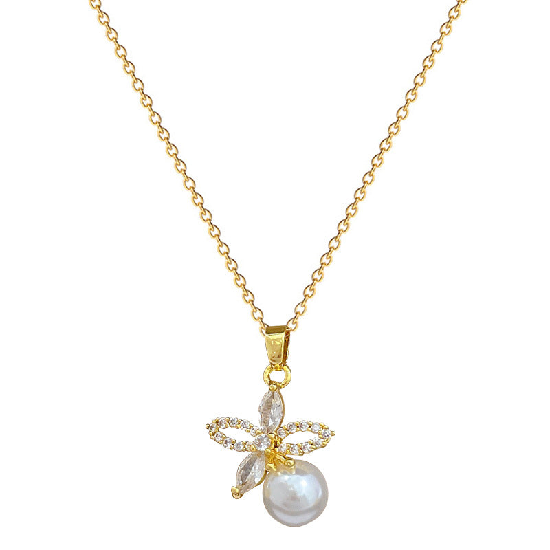 Granny Pearls Diamond Earring/Necklace