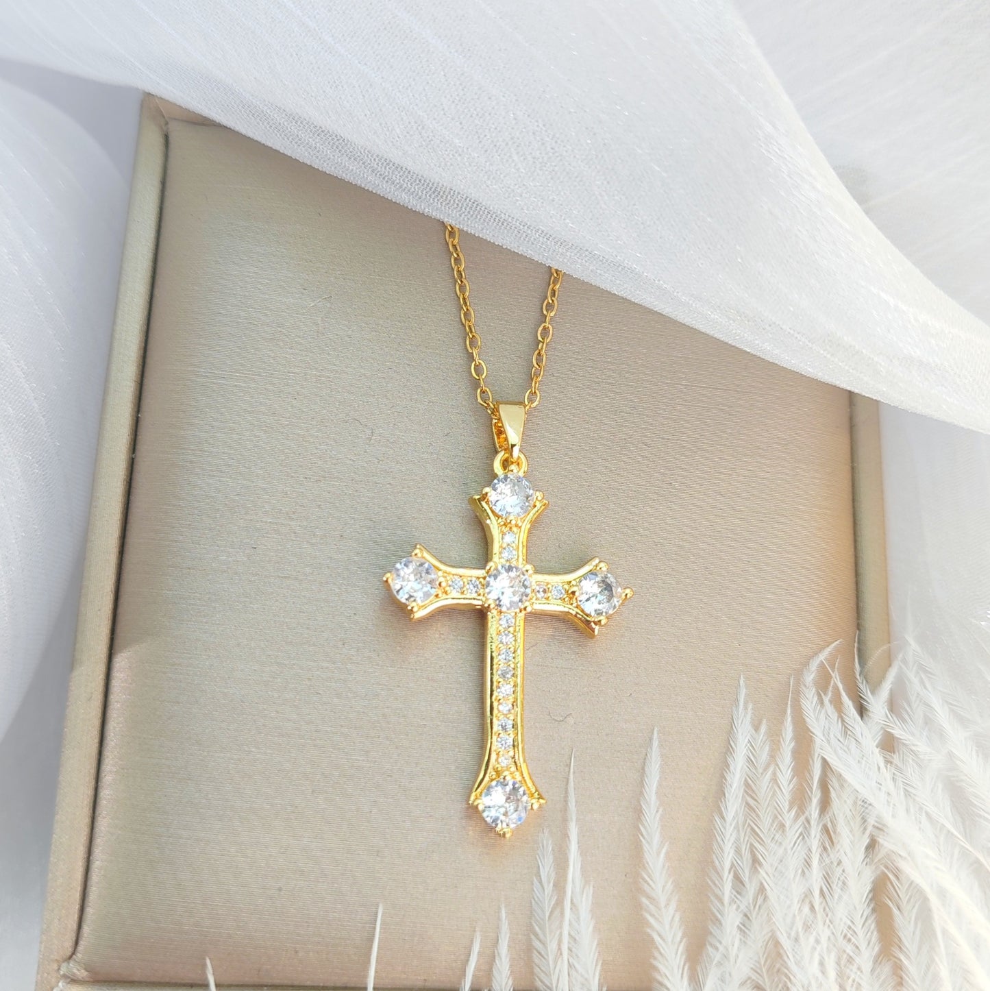 Diamond Gold Cross Necklace