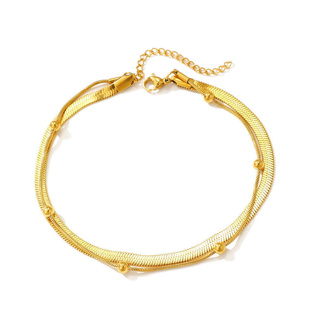 Double Layer Snake Bone Anklet