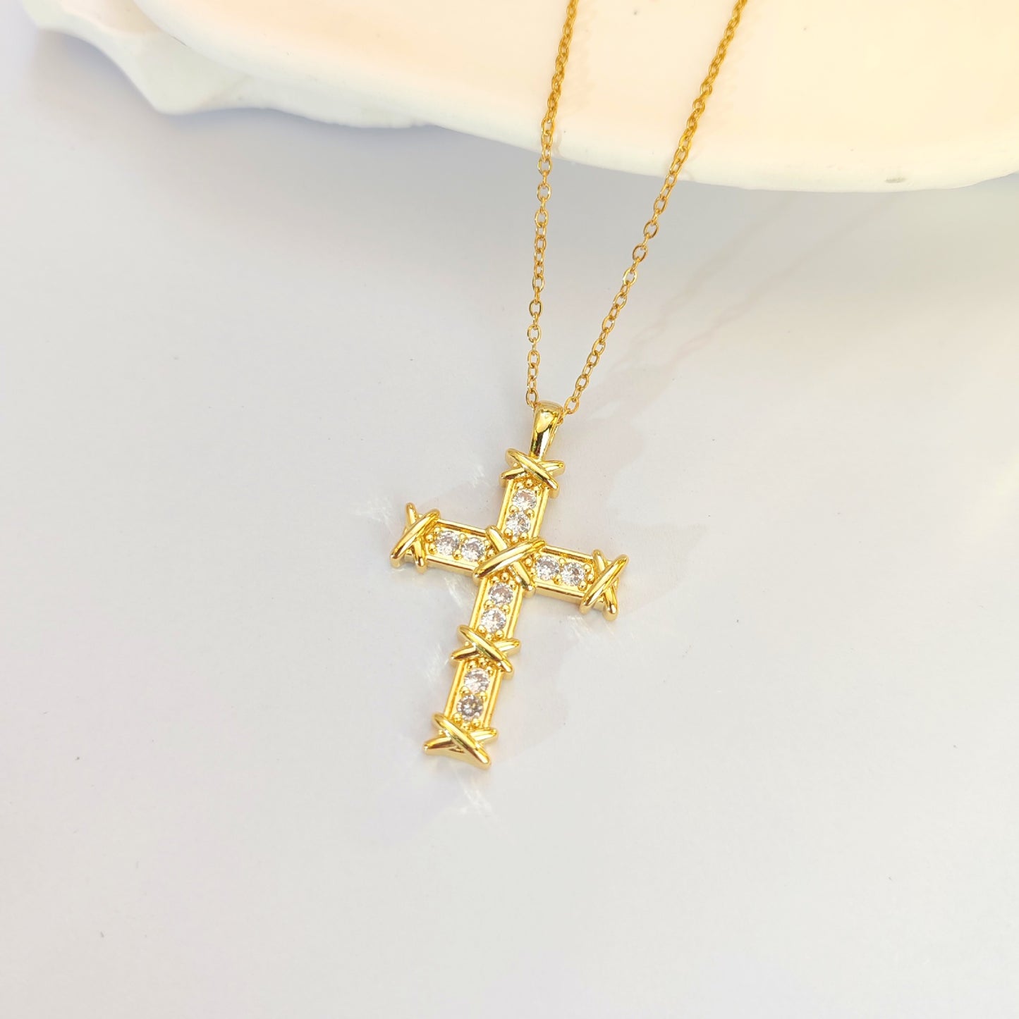 Diamond Gold Cross Necklace